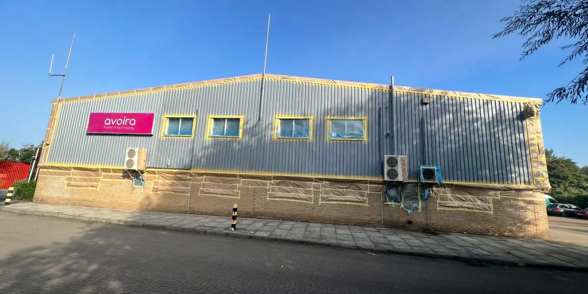 Avoira Bristol premises after full cladding recoating by Vanda Coatings