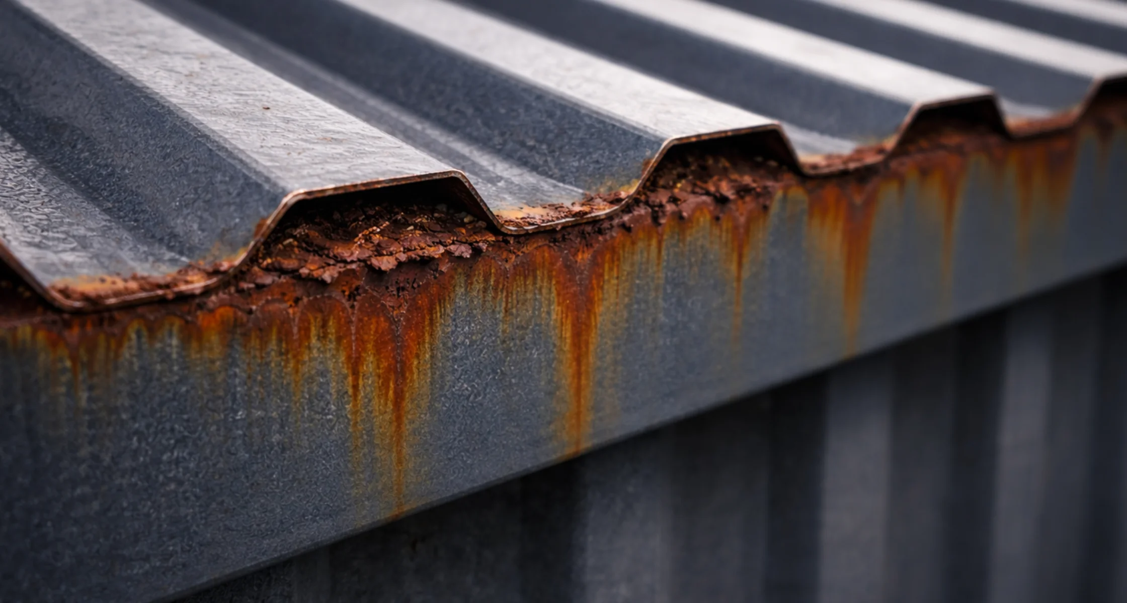 Cut edge corrosion treatment on steel cladding panels by Vanda Coatings