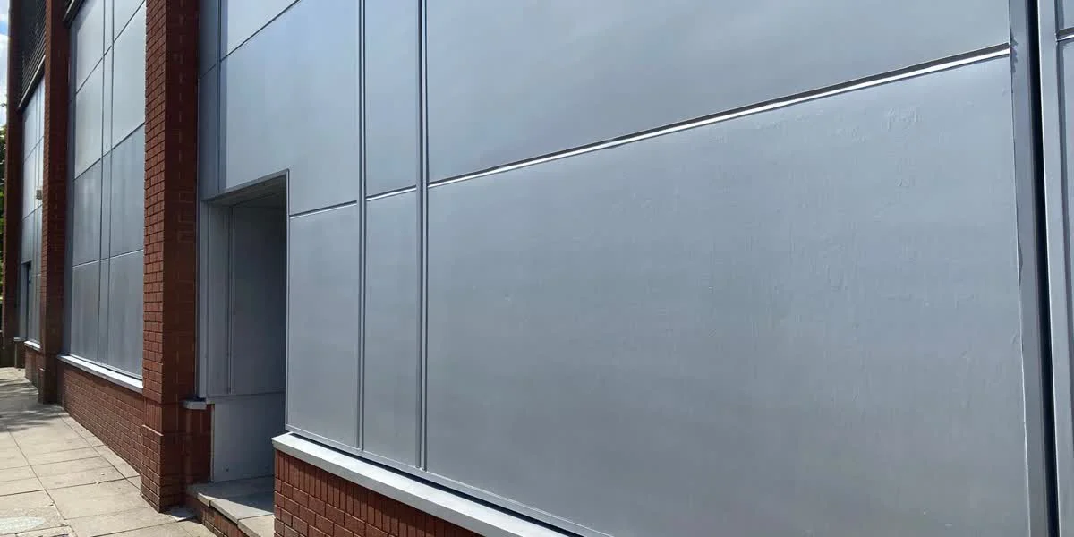 Completed shop front recoating at Waitrose Edinburgh by Vanda Coatings